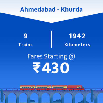 Ahmedabad To Khurda Trains